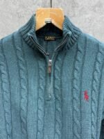 Men's Ralph Lauren Cable-Knit Quarter-Zip Jumper - Image 7