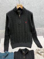 Men's Ralph Lauren Cable-Knit Quarter-Zip Jumper - Image 2