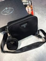 Men's Prada Nylon Crossbody Bag with Detachable Pouch