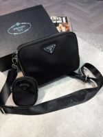 Men's Prada Nylon Crossbody Bag with Detachable Pouch - Image 4