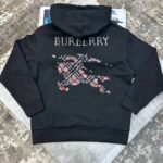 Burberry EKD Cross-Stitch Back Graphic Hoodie - Image 3
