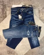 Dsquared2 Distressed Paint-Splatter Slim Jean - Image 4