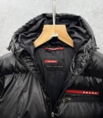 Prada Black Nylon Long Puffer Jacket - Image 6