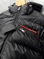 Prada Black Nylon Long Puffer Jacket - Image 7