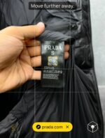 Prada Black Nylon Long Puffer Jacket - Image 4