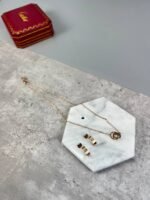 Cartier Love Interlocking Rings Necklace and Earrings Full Set - Image 6