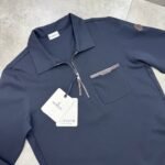 Men's Moncler Leather Logo Half-Zip Sweatshirt Collection - Image 9