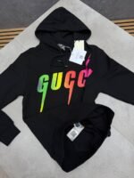 Men's Gucci Rainbow Drip Logo Hoodie Collection - Image 3