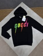 Men's Gucci Rainbow Drip Logo Hoodie Collection