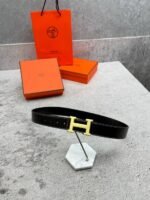 Luxury Designer Leather Belt Collection (Gucci, Hermes & Louis Vuitton) - Image 28