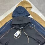 Burberry Men's Check Piping Cotton Hoodie
