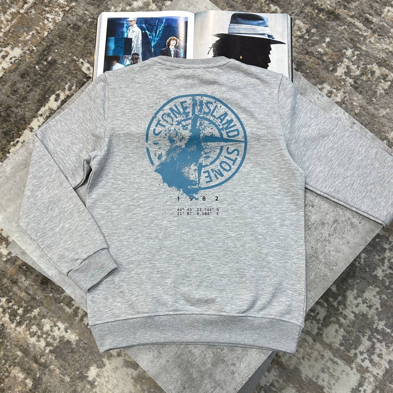 photo_5863712034128597211_y Stone Island Men's Compass Logo Crewneck Jumper - Image 1